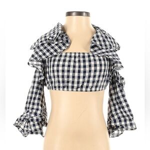 Gingham Tie Top